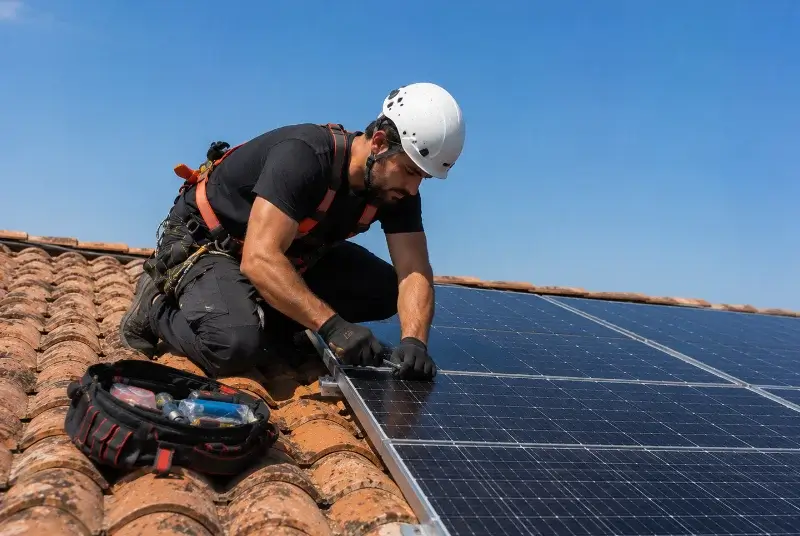 Maintenance et monitoring de panneaux solaires à Lhoumois